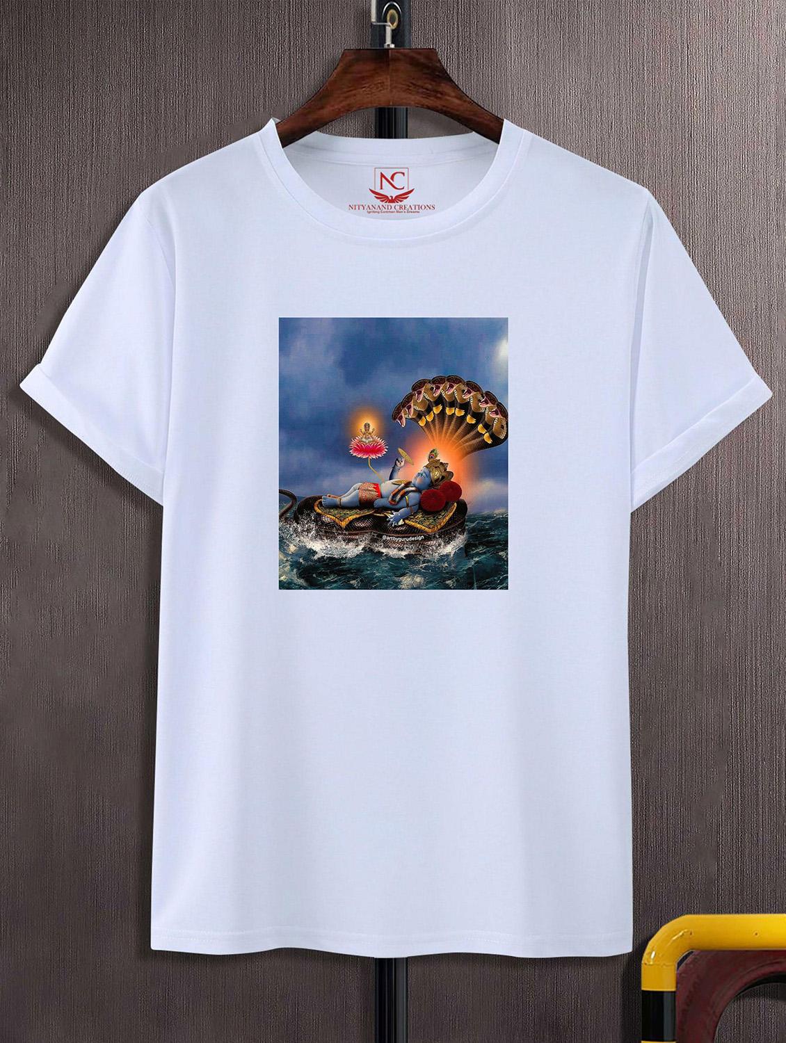 unisex white graphic printed t-shirt - 20824964 -  Zoom Image - 0