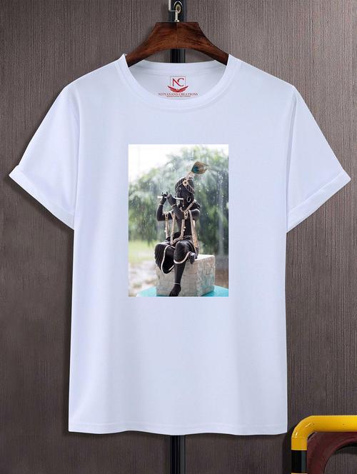 unisex white graphic printed t-shirt - 20824968 -  Standard Image - 0