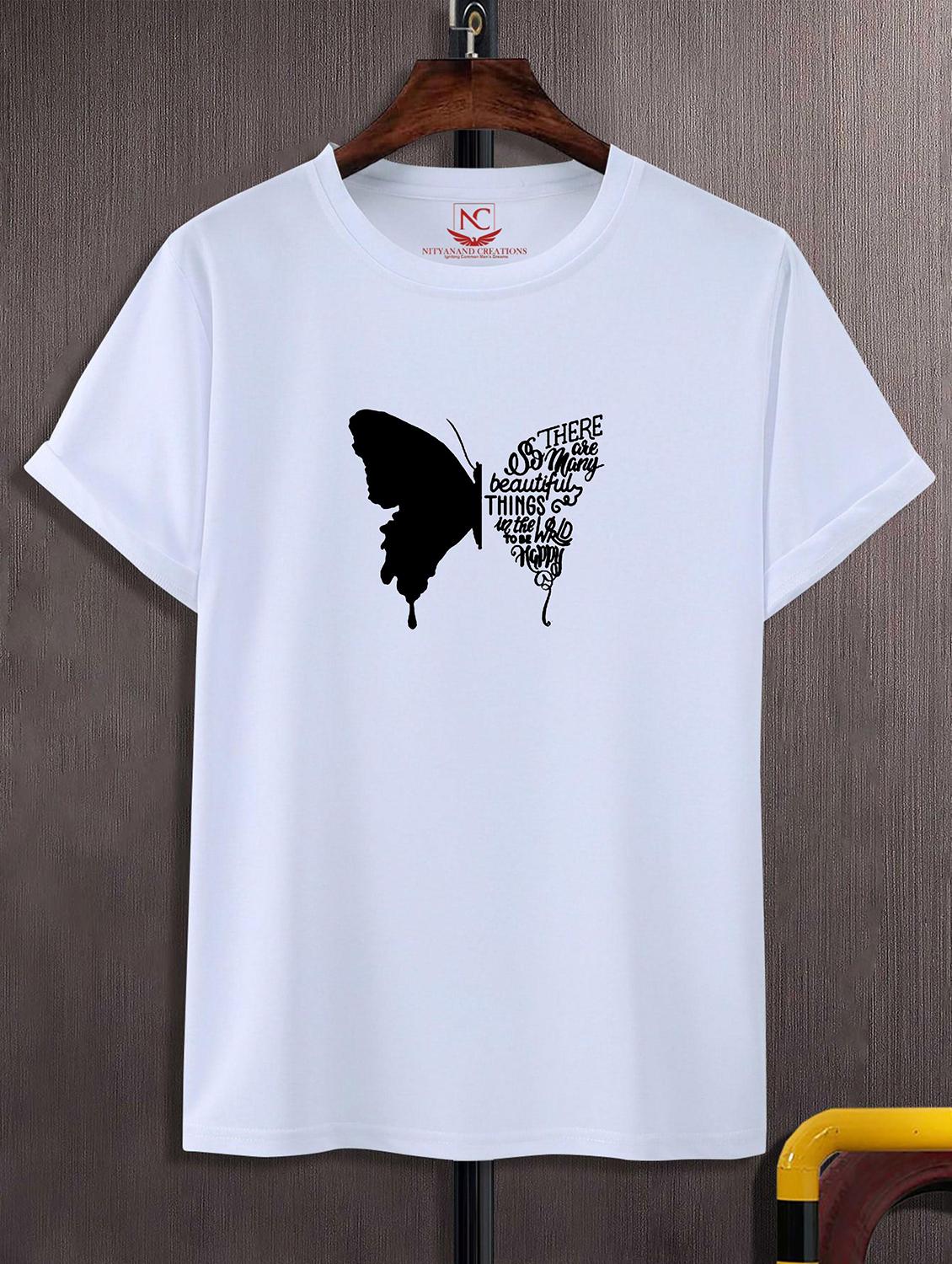 unisex white graphic printed t-shirt - 20824976 -  Zoom Image - 0