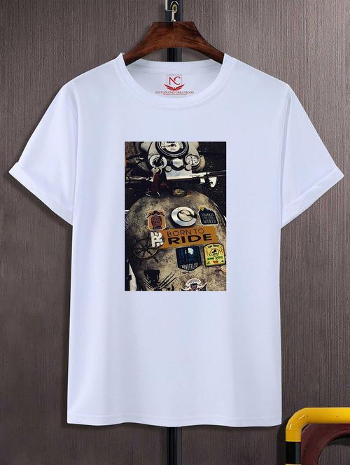 unisex white graphic printed t-shirt - 20824982 -  Standard Image - 0