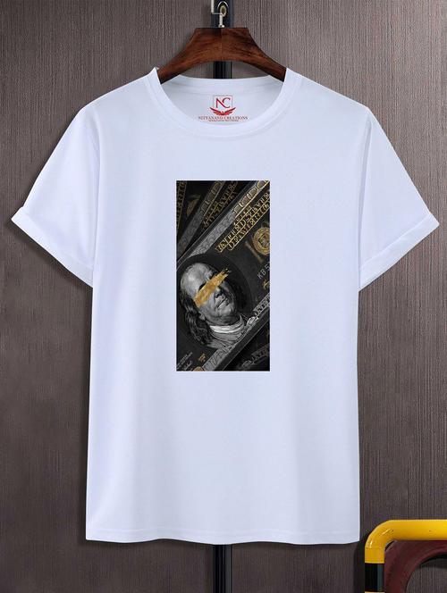 unisex white graphic printed t-shirt - 20824985 - Standard Image - 0
