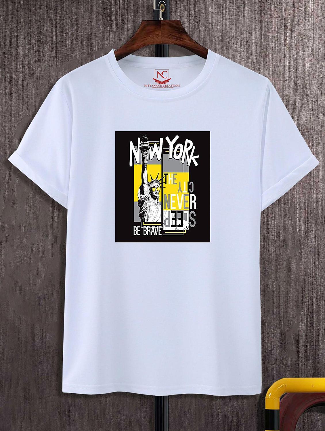 unisex white graphic printed t-shirt - 20824986 - Zoom Image - 0