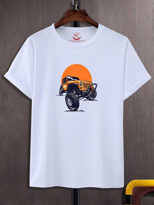 unisex white graphic printed t-shirt - 20824989 - Standard Image - 0