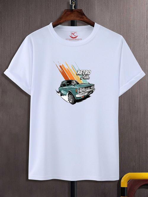 unisex white graphic printed t-shirt - 20824992 -  Standard Image - 0