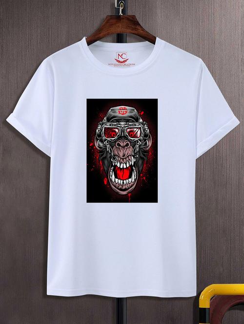 unisex white graphic printed t-shirt - 20824997 -  Standard Image - 0