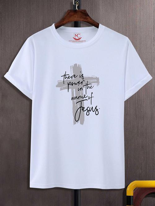unisex white graphic printed t-shirt - 20825022 -  Standard Image - 0