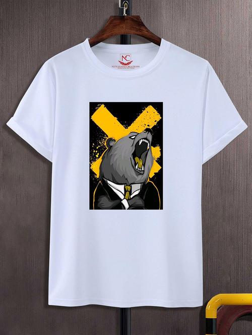 unisex white graphic printed t-shirt - 20825036 - Standard Image - 0