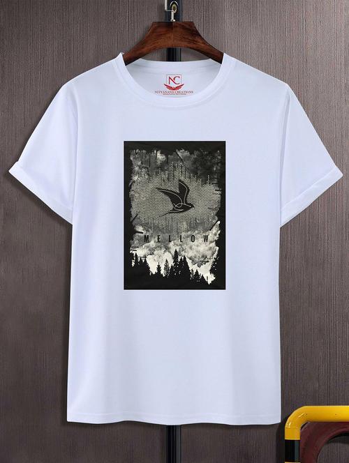 unisex white graphic printed t-shirt - 20825044 - Standard Image - 0