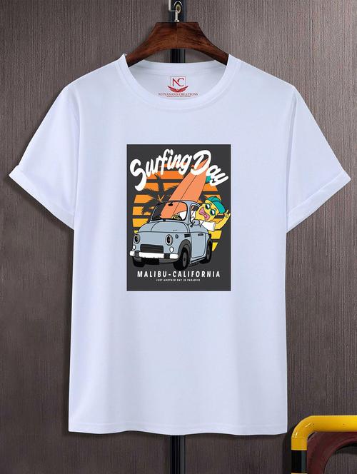 unisex white graphic printed t-shirt - 20825050 - Standard Image - 0