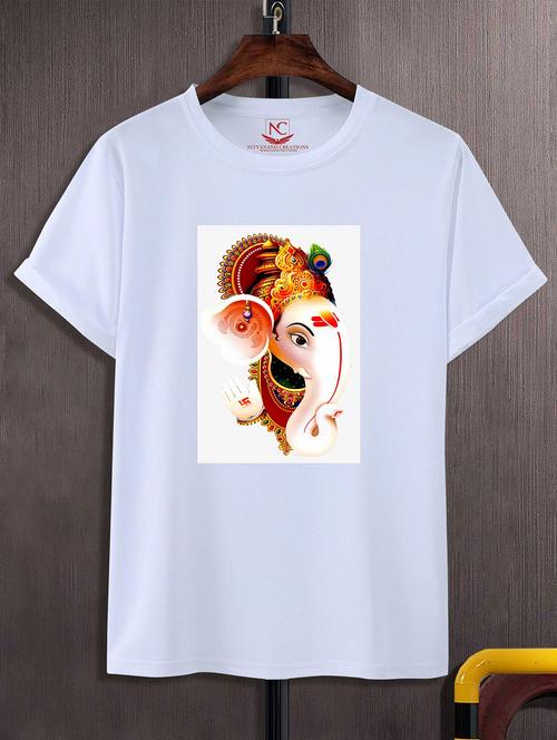 unisex white graphic printed t-shirt - 20825051 - Standard Image - 0