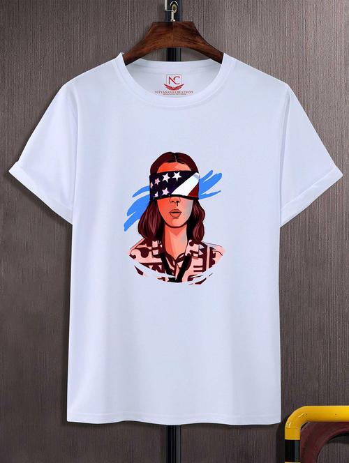 unisex white graphic printed t-shirt - 20825052 - Standard Image - 0