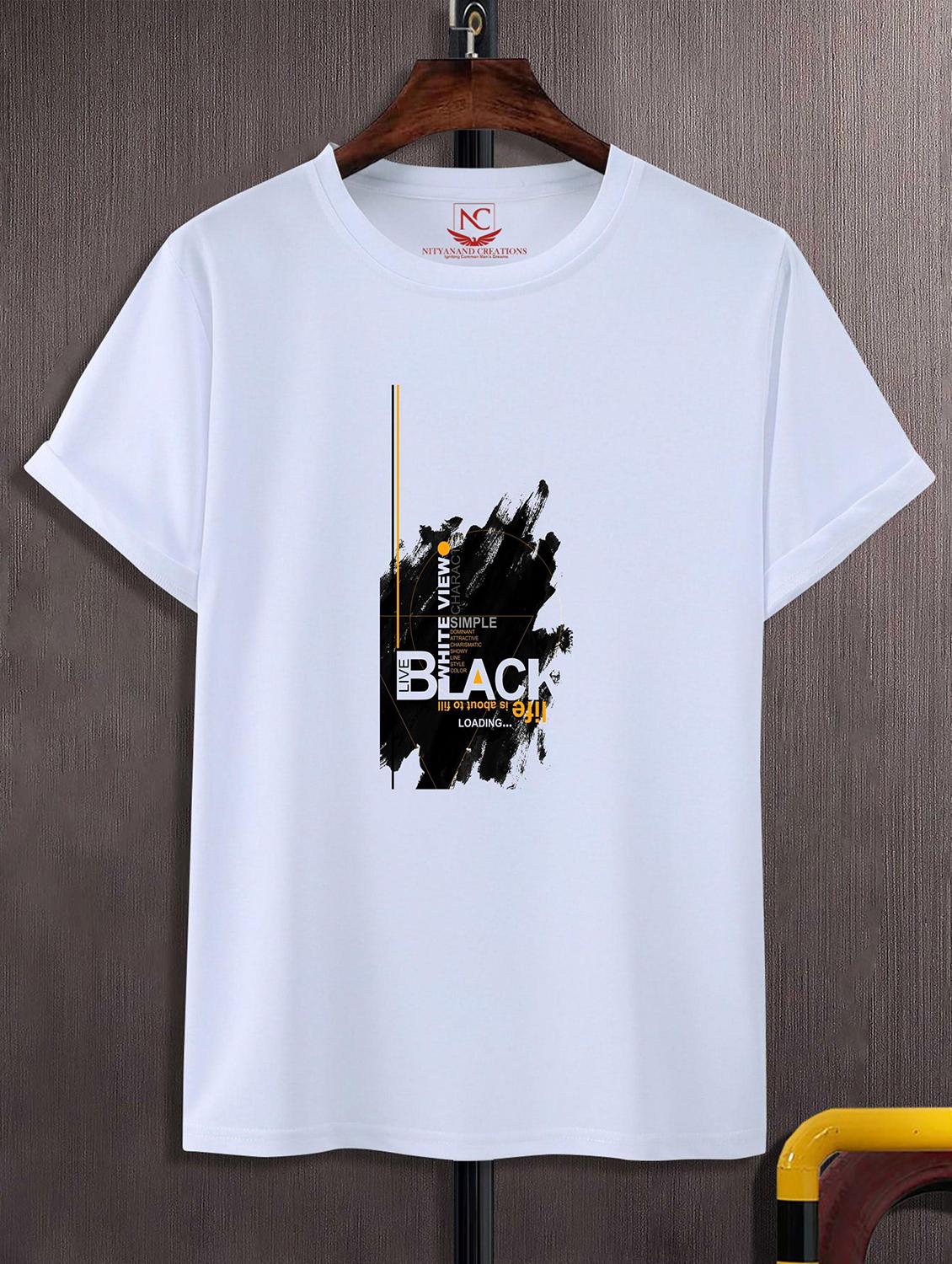 unisex white graphic printed t-shirt - 20825067 -  Zoom Image - 0