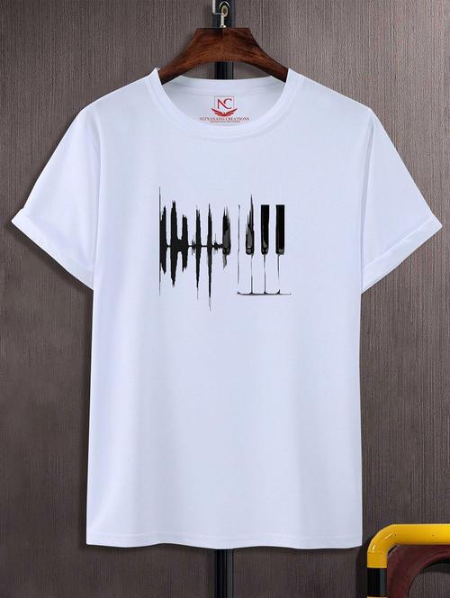 unisex white graphic printed t-shirt - 20825073 -  Standard Image - 0