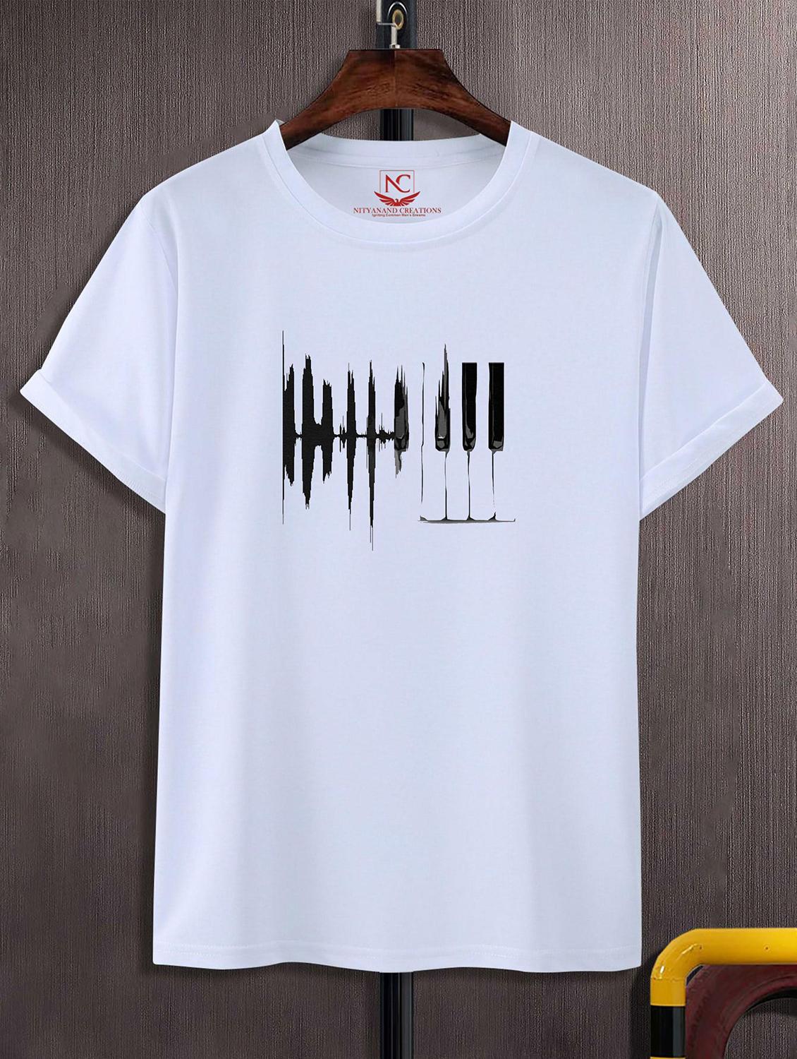 unisex white graphic printed t-shirt - 20825073 -  Zoom Image - 0