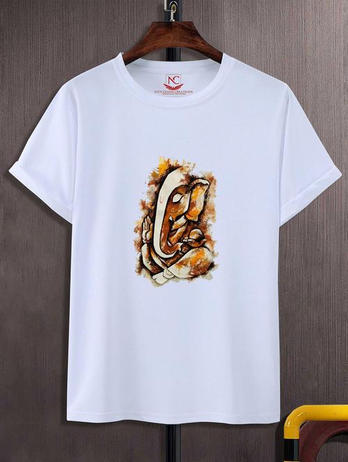 unisex white graphic printed t-shirt - 20825075 -  Standard Image - 0