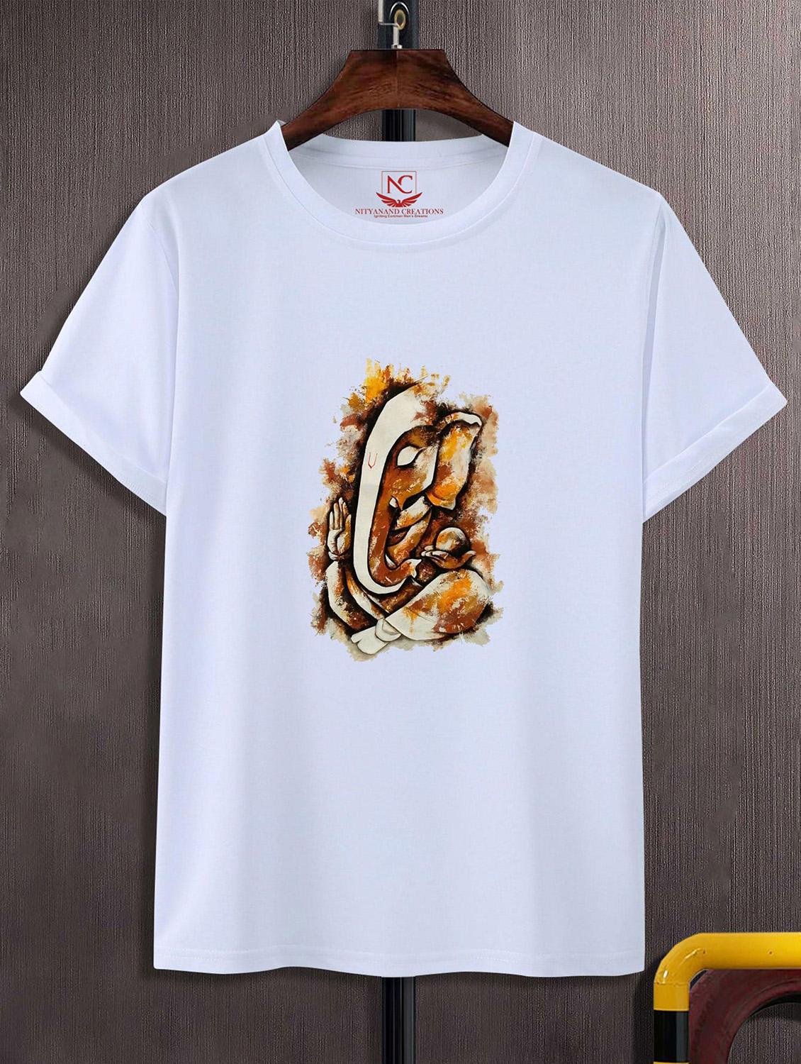 unisex white graphic printed t-shirt - 20825075 -  Zoom Image - 0
