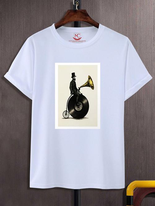 unisex white graphic printed t-shirt - 20825085 -  Standard Image - 0