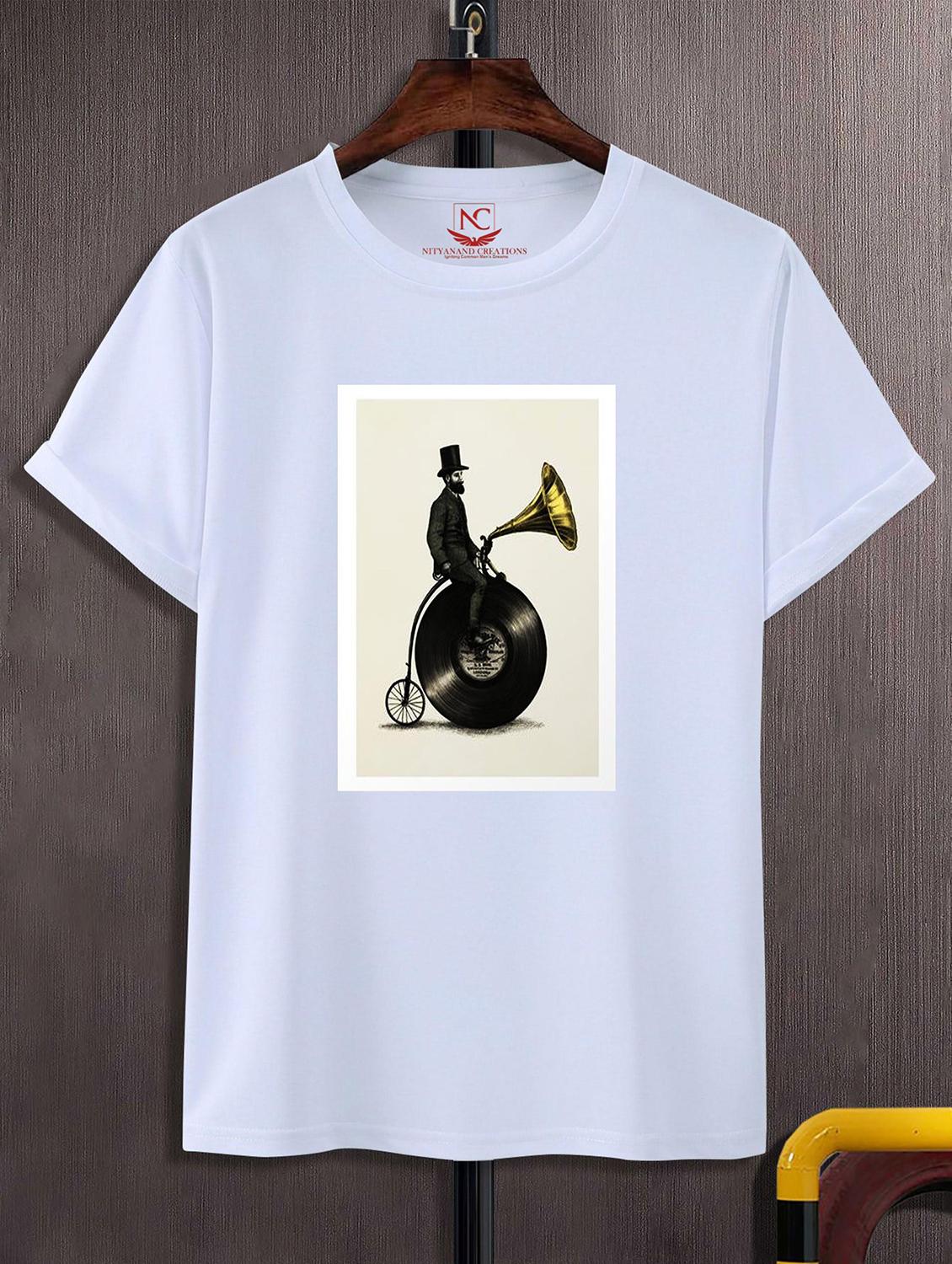 unisex white graphic printed t-shirt - 20825085 -  Zoom Image - 0