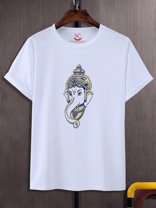 unisex white graphic printed t-shirt - 20825087 -  Standard Image - 0