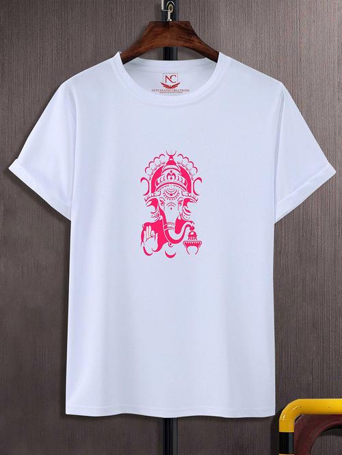 unisex white graphic printed t-shirt - 20825090 - Standard Image - 0