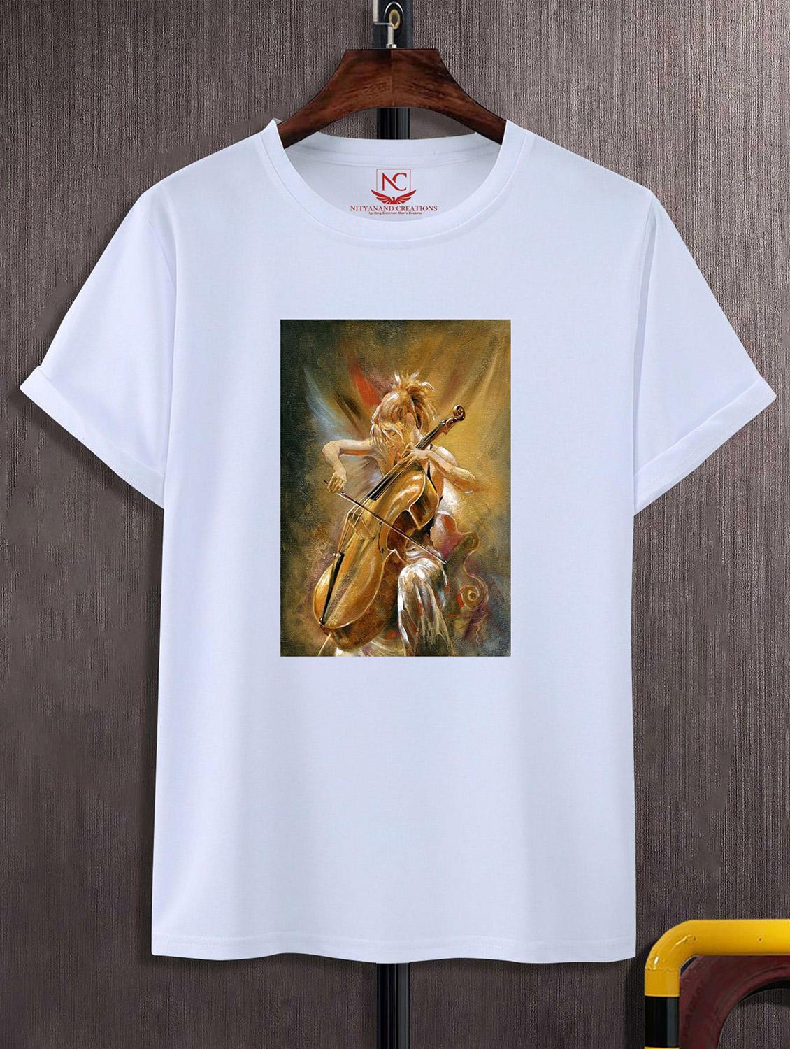 unisex white graphic printed t-shirt - 20825091 -  Zoom Image - 0