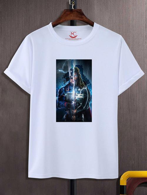 unisex white graphic printed t-shirt - 20825093 - Standard Image - 0