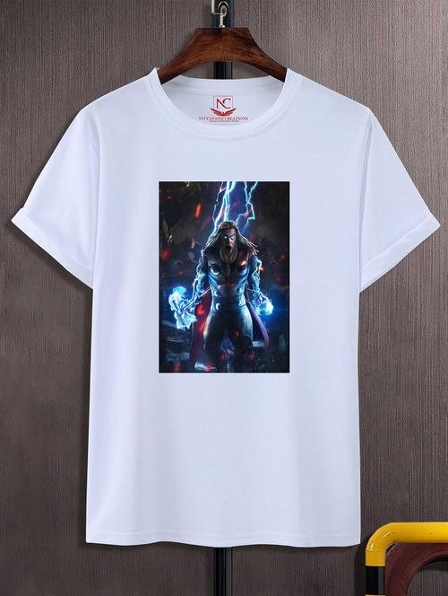 unisex white graphic printed t-shirt - 20825096 -  Standard Image - 0