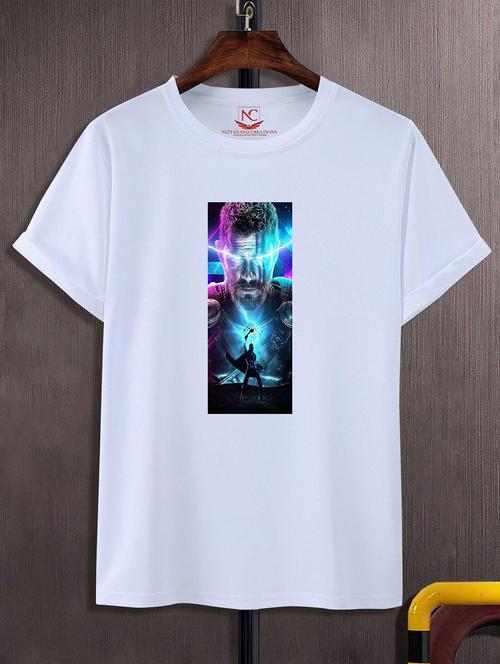 unisex white graphic printed t-shirt - 20825099 -  Standard Image - 0