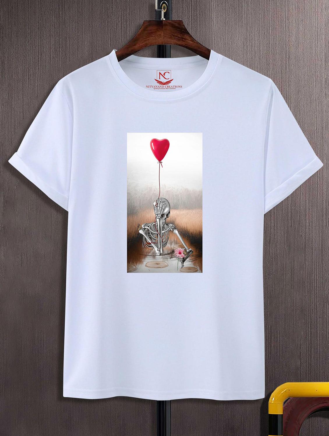 unisex white graphic printed t-shirt - 20825104 -  Zoom Image - 0