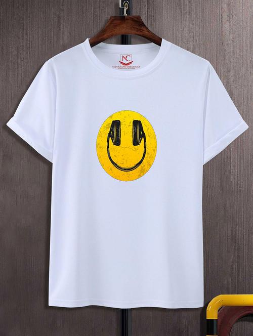 unisex white graphic printed t-shirt - 20825116 -  Standard Image - 0