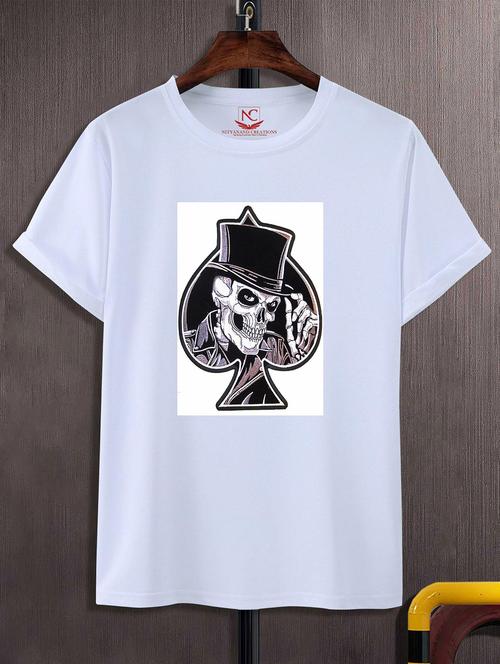 unisex white graphic printed t-shirt - 20825117 -  Standard Image - 0