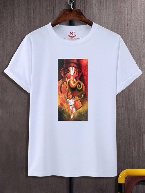 unisex white graphic printed t-shirt - 20825120 -  Standard Image - 0