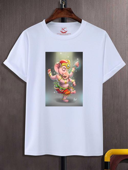 unisex white graphic printed t-shirt - 20825127 -  Standard Image - 0