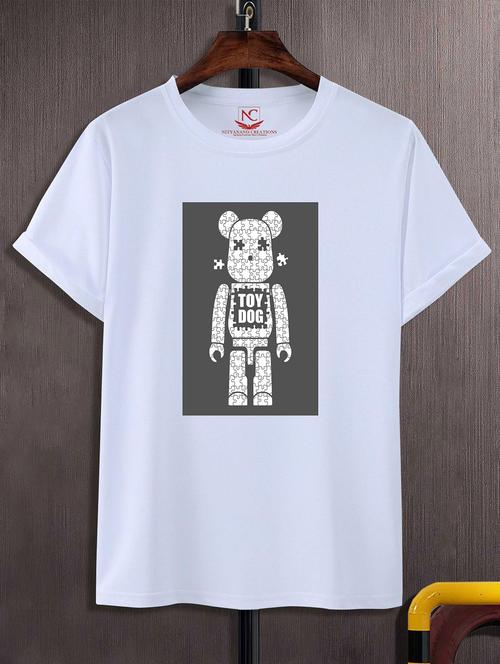 unisex white graphic printed t-shirt - 20825143 -  Standard Image - 0