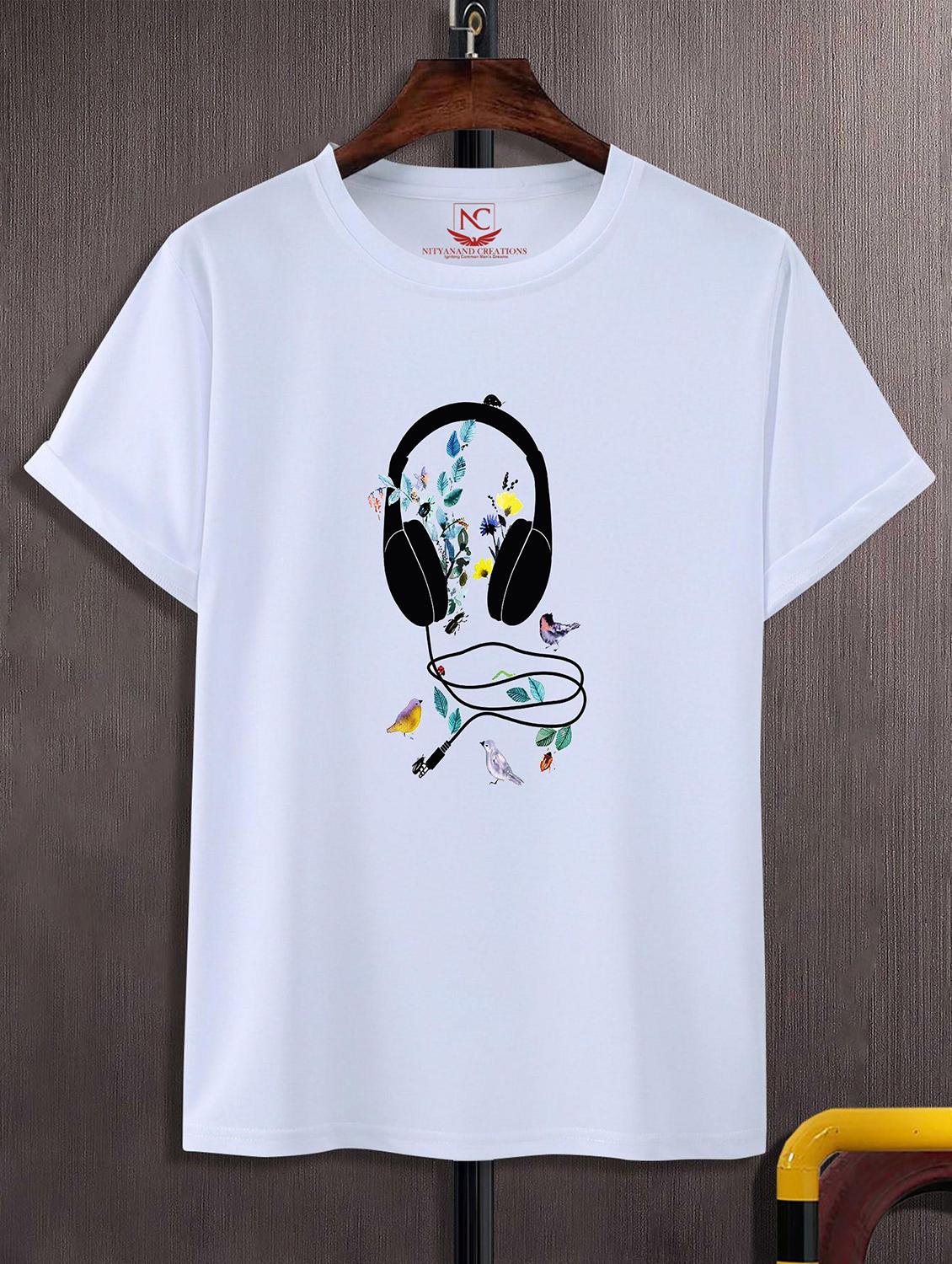 unisex white graphic printed t-shirt - 20825144 -  Zoom Image - 0