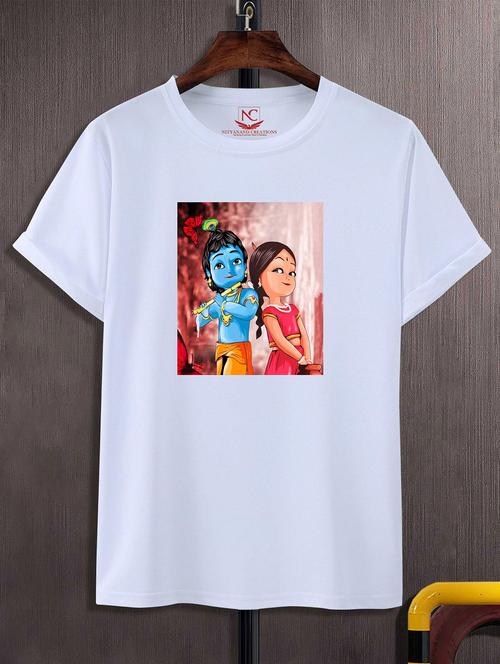 unisex white graphic printed t-shirt - 20825147 - Standard Image - 0
