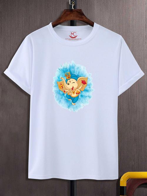 unisex white graphic printed t-shirt - 20825155 -  Standard Image - 0
