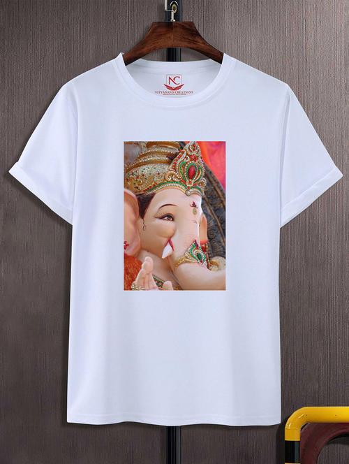 unisex white graphic printed t-shirt - 20825158 -  Standard Image - 0