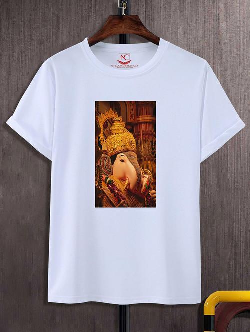 unisex white graphic printed t-shirt - 20825159 - Standard Image - 0