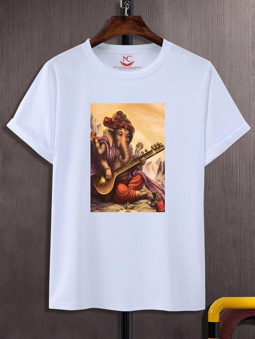 unisex white graphic printed t-shirt - 20825161 -  Standard Image - 0