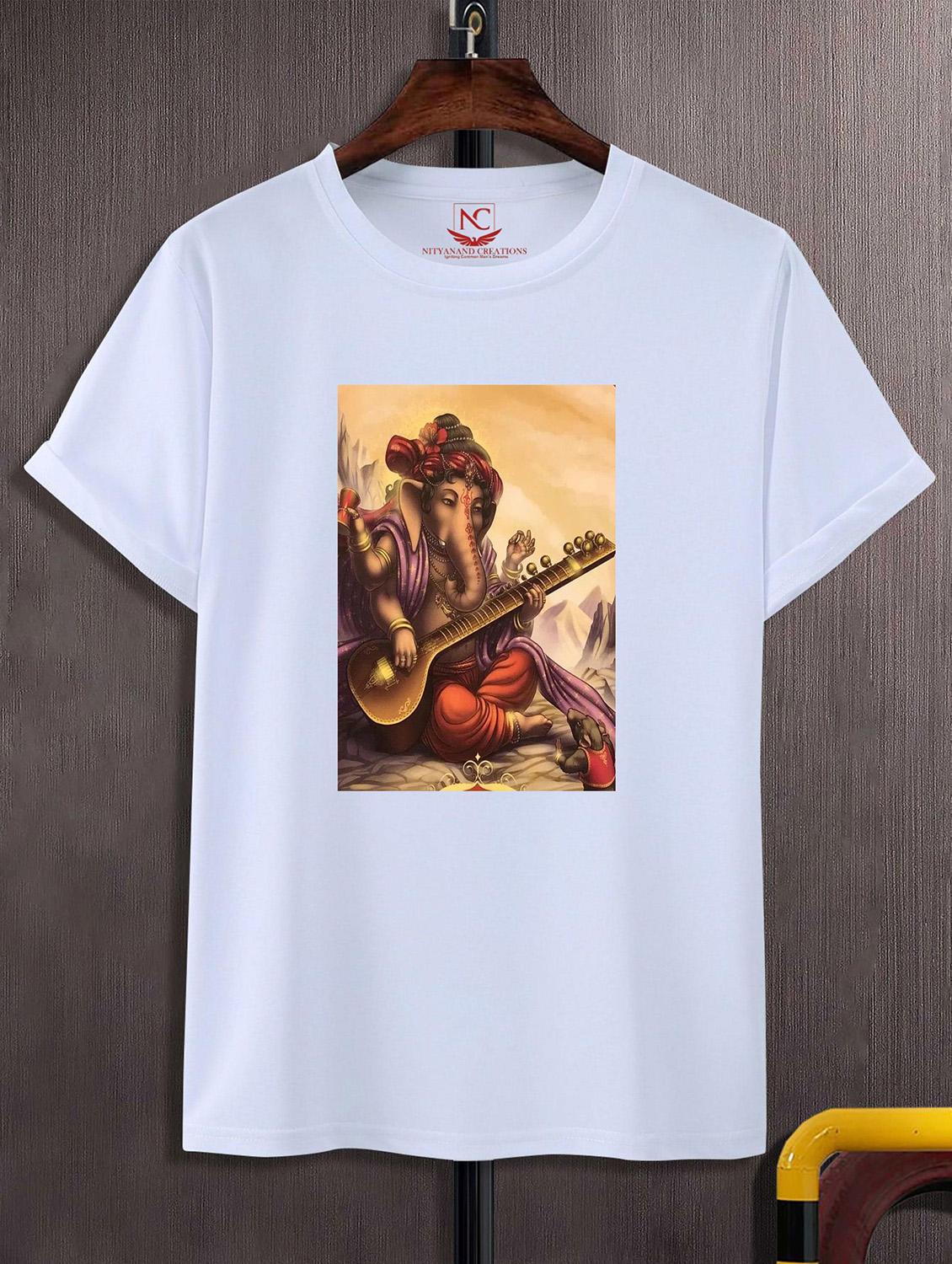 unisex white graphic printed t-shirt - 20825161 -  Zoom Image - 0