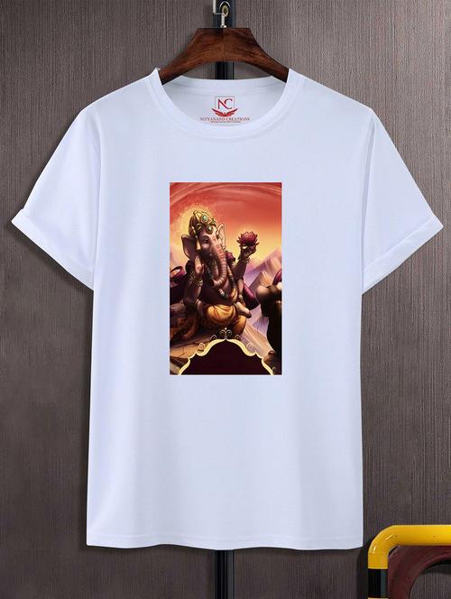 unisex white graphic printed t-shirt - 20825163 -  Standard Image - 0