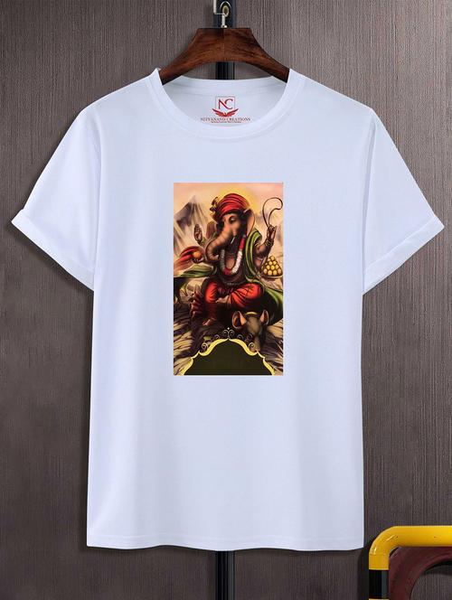 unisex white graphic printed t-shirt - 20825164 -  Standard Image - 0