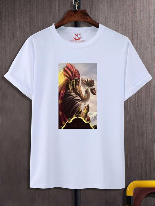 unisex white graphic printed t-shirt - 20825165 -  Standard Image - 0