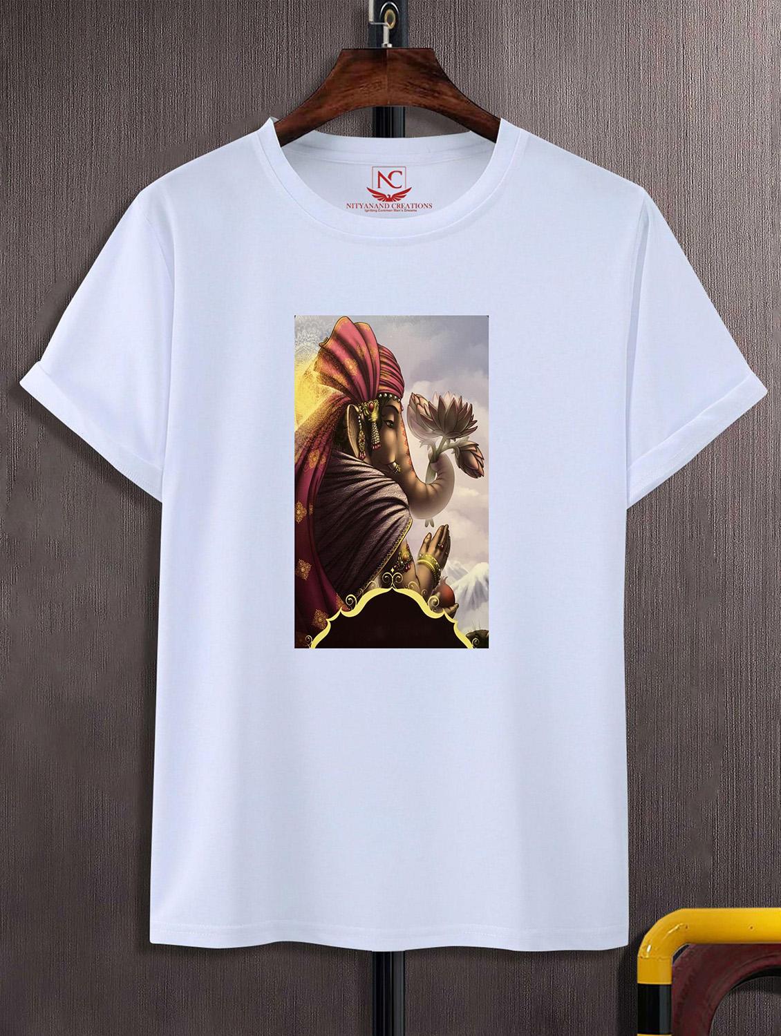 unisex white graphic printed t-shirt - 20825165 -  Zoom Image - 0