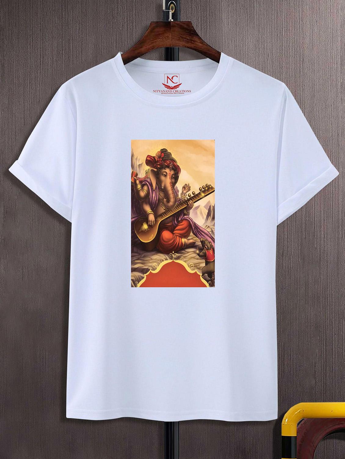 unisex white graphic printed t-shirt - 20825166 - Zoom Image - 0