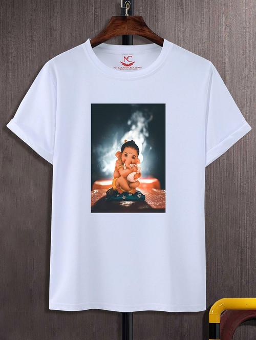 unisex white graphic printed t-shirt - 20825168 -  Standard Image - 0