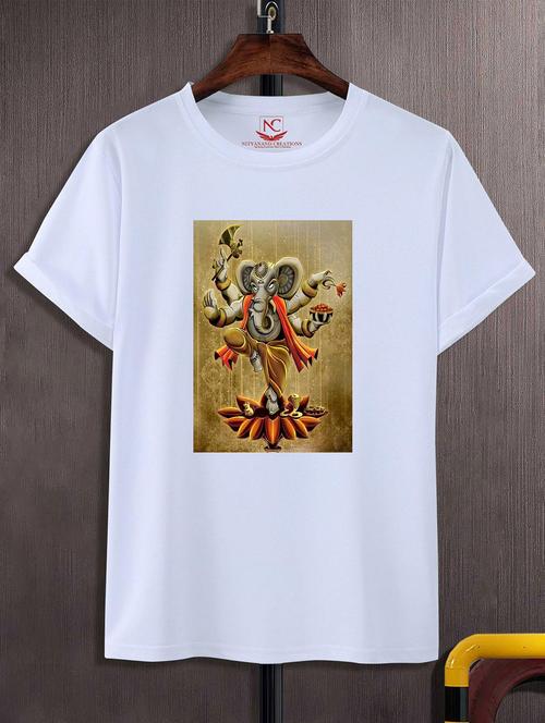 unisex white graphic printed t-shirt - 20825173 -  Standard Image - 0