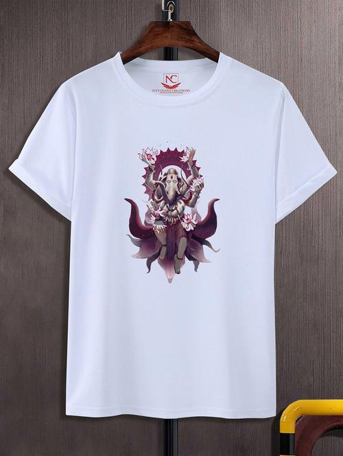 unisex white graphic printed t-shirt - 20825174 -  Standard Image - 0