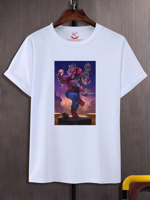 unisex white graphic printed t-shirt - 20825180 -  Standard Image - 0